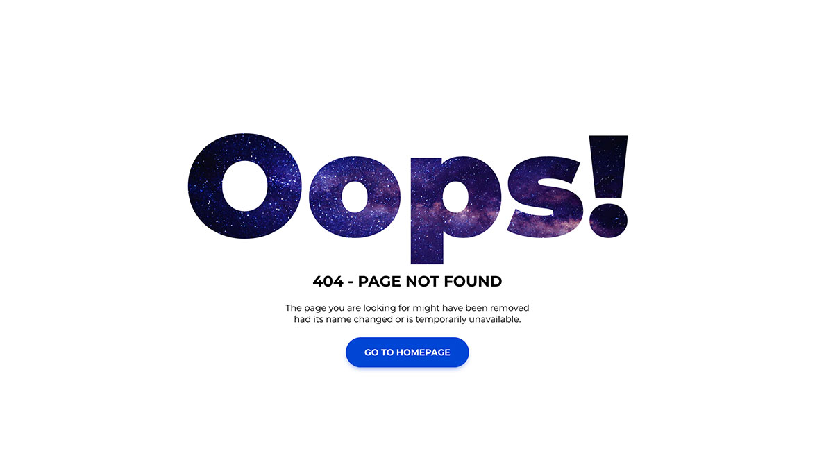 404 Error Page